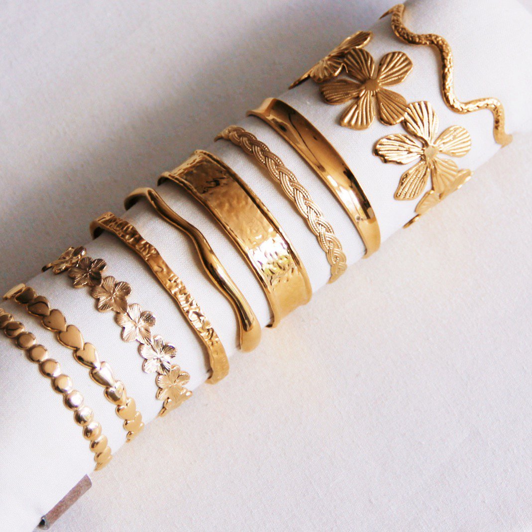 Bangle breed uitlopend - goud