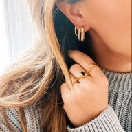 BAZOU creool ovaal 16mm "basic" - goud
