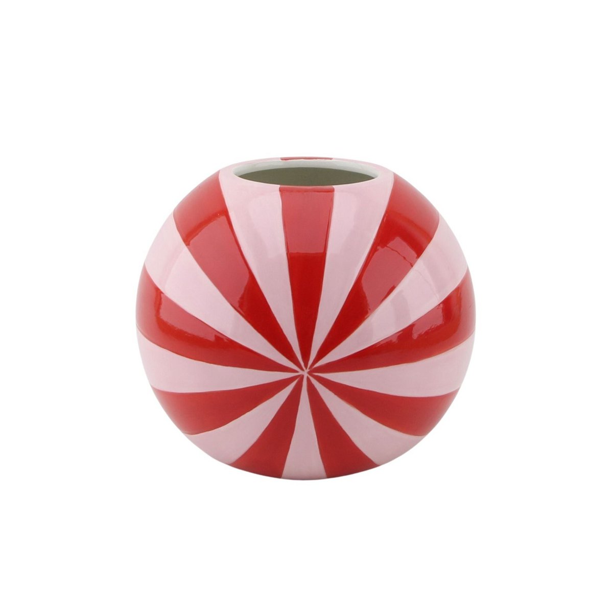 HOUSEVITAMIN Vaas - Bloemvaas Swirl - Rood/roze - 20x20x20cm