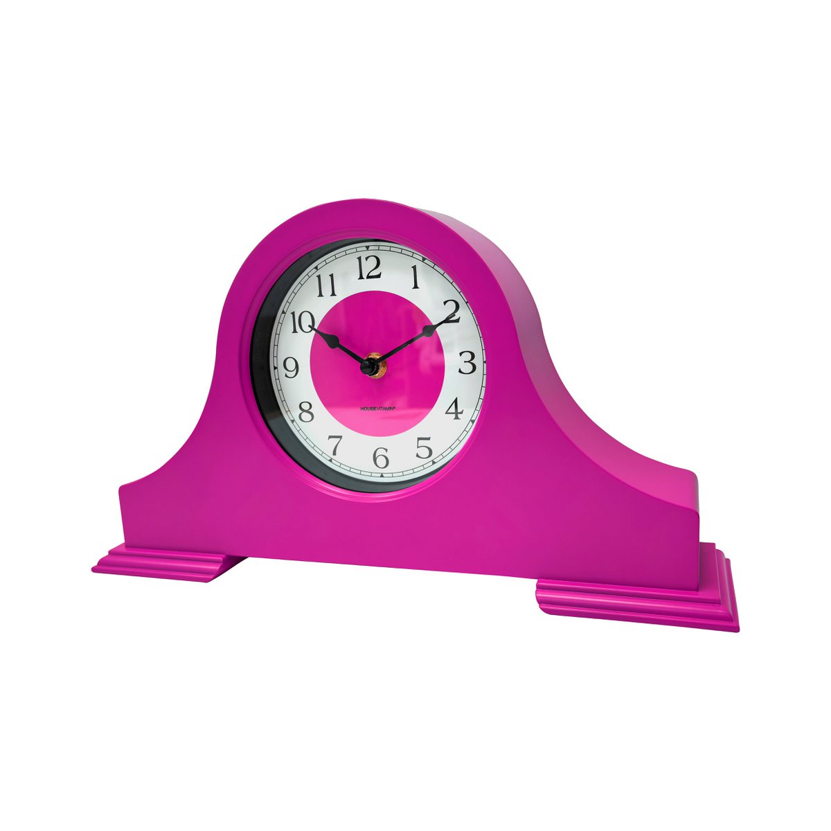 HOUSEVITAMIN Klok - mantel klok - neon roze - 36x8,5x20 cm