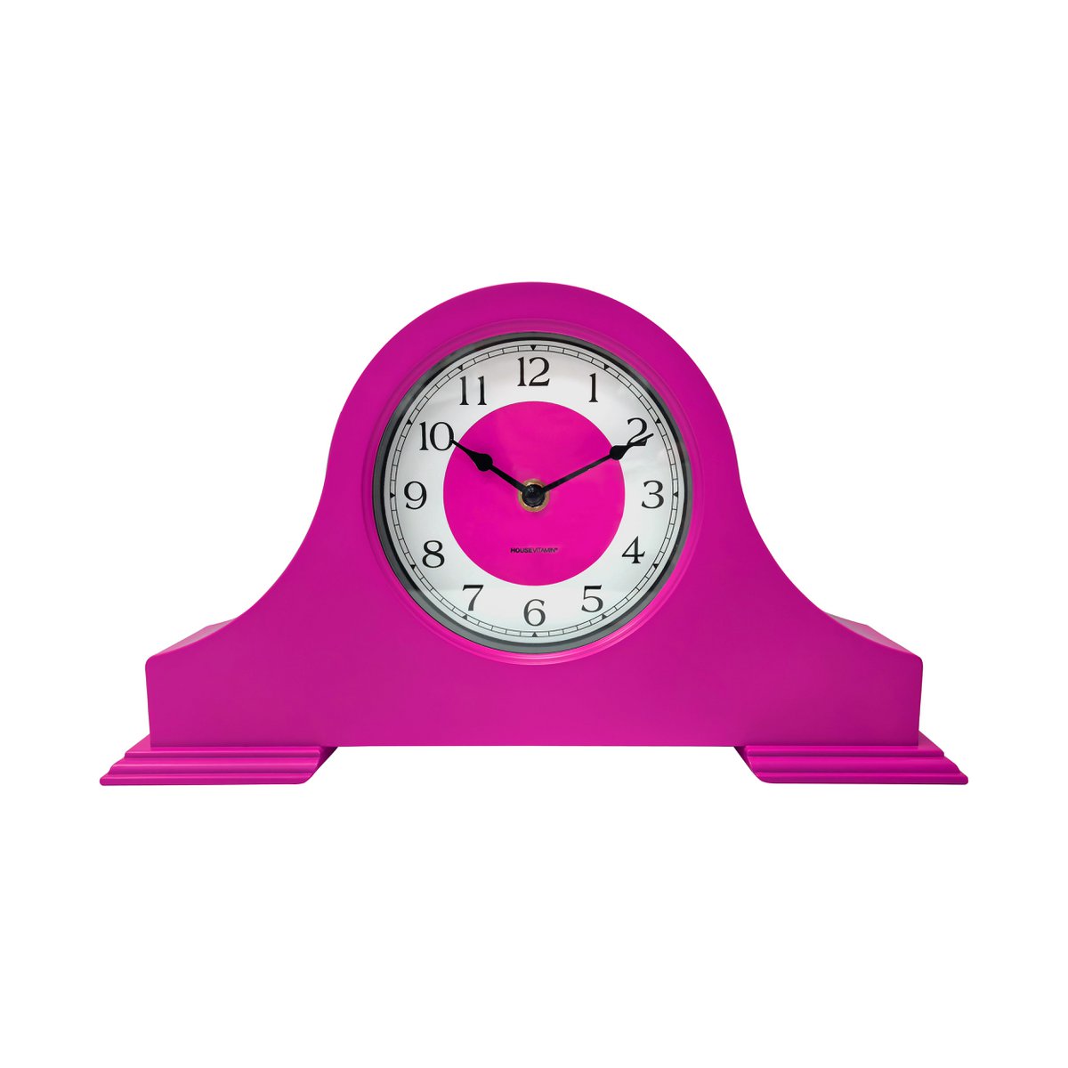 HOUSEVITAMIN Klok - mantel klok - neon roze - 36x8,5x20 cm