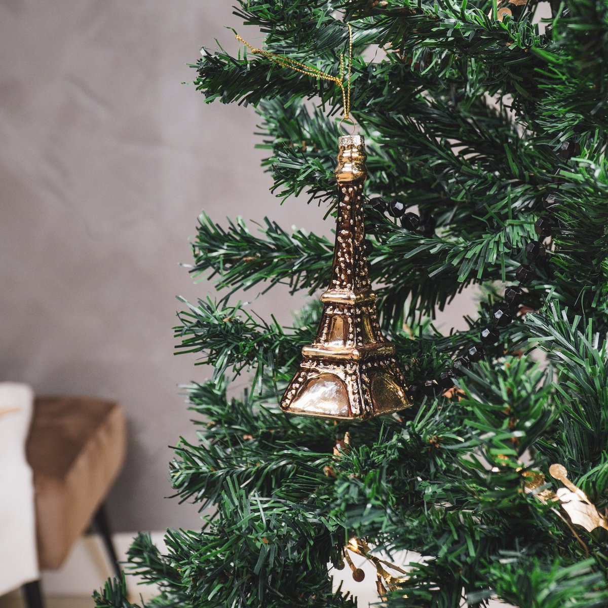 Kersthanger - Eiffeltoren - Glas - 5x5x13,5cm