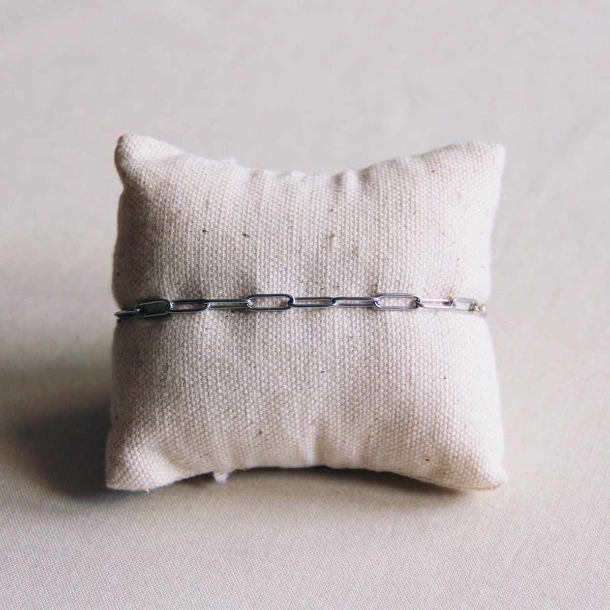 BAZOU Stalen armband met D-ketting - zilver