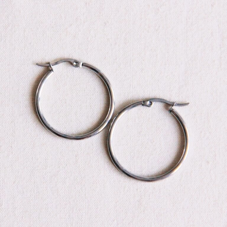 BAZOU creole 30mm "basic" - silver