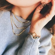 BAZOU creool 14mm "bolletjes" - goud - EA504