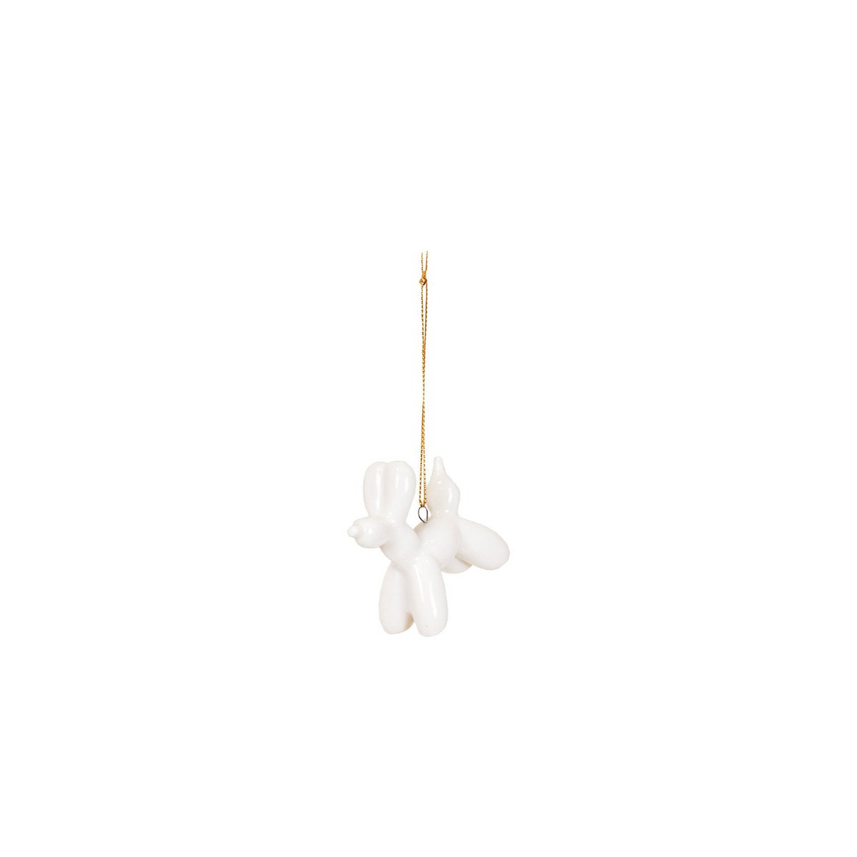 Ornament - Balloon Dog Hanger - Ceramics - White - 6,5x3x6cm