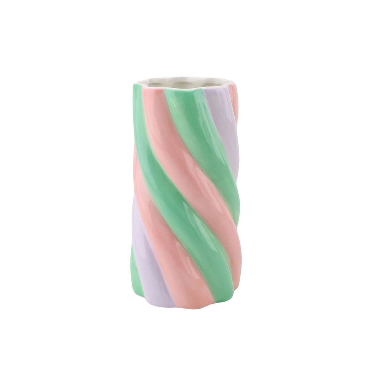 HOUSEVITAMIN Vaas - Marshmellow - roze/mint/lila - 10,5x10,5x20cm