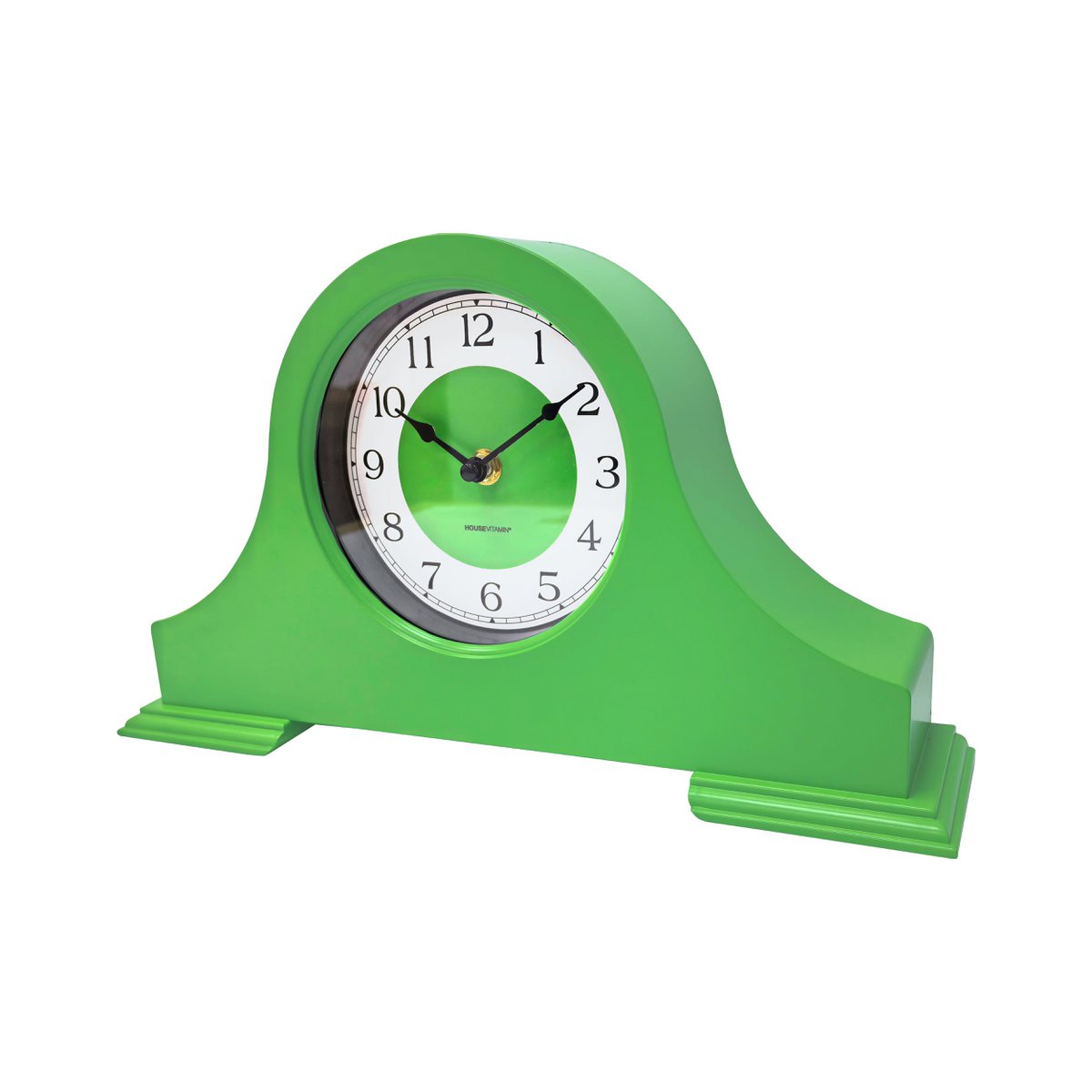 HOUSEVITAMIN Klok - mantel klok - groen - 36x8,5x20 cm