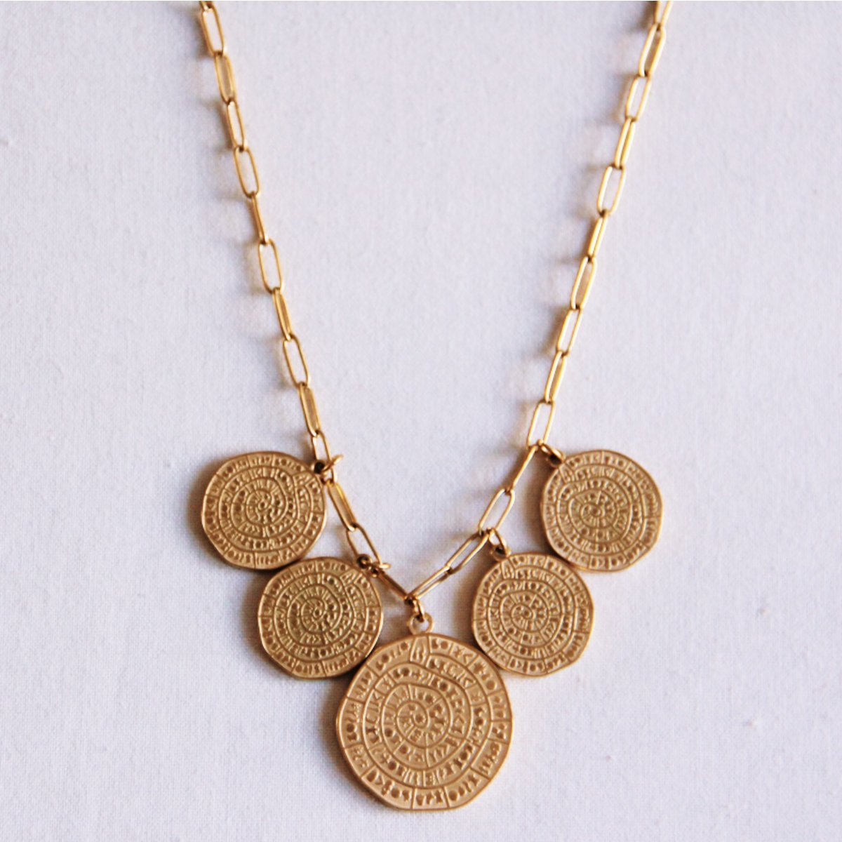 BAZOU Charme ketting 'munten'