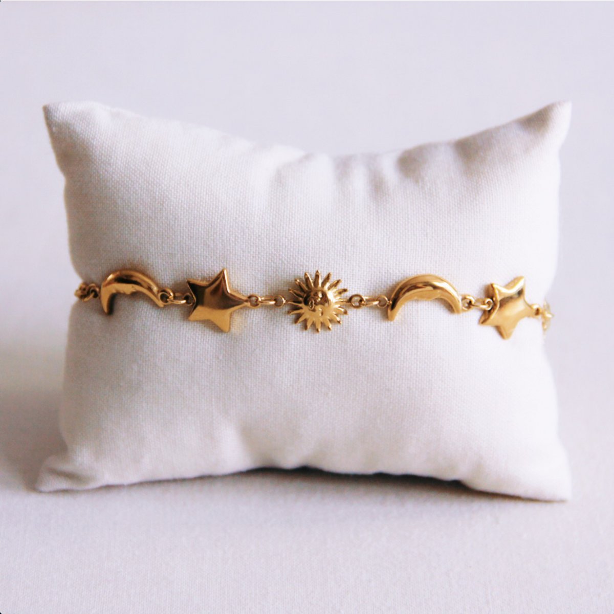 BAZOU Link armband met zon, maan en ster