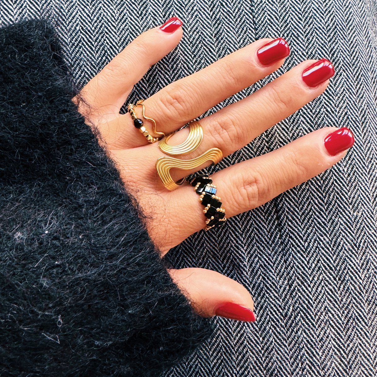 BAZOU Statement Retro ring - goud