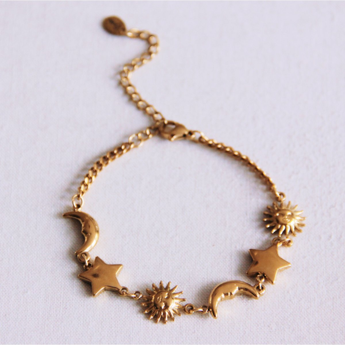 BAZOU Link armband met zon, maan en ster