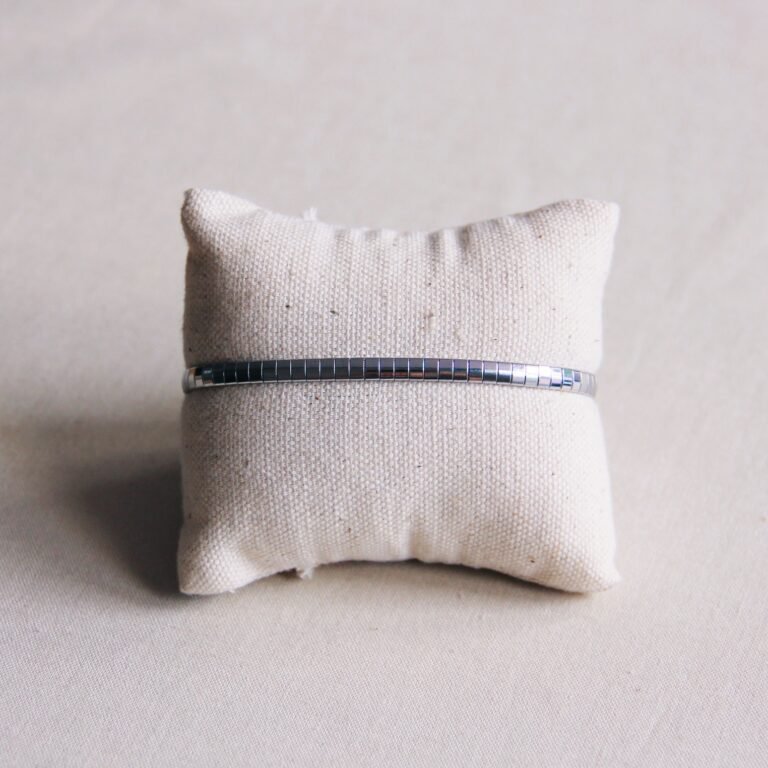 BAZOU Stalen armband “platte slang” - zilver