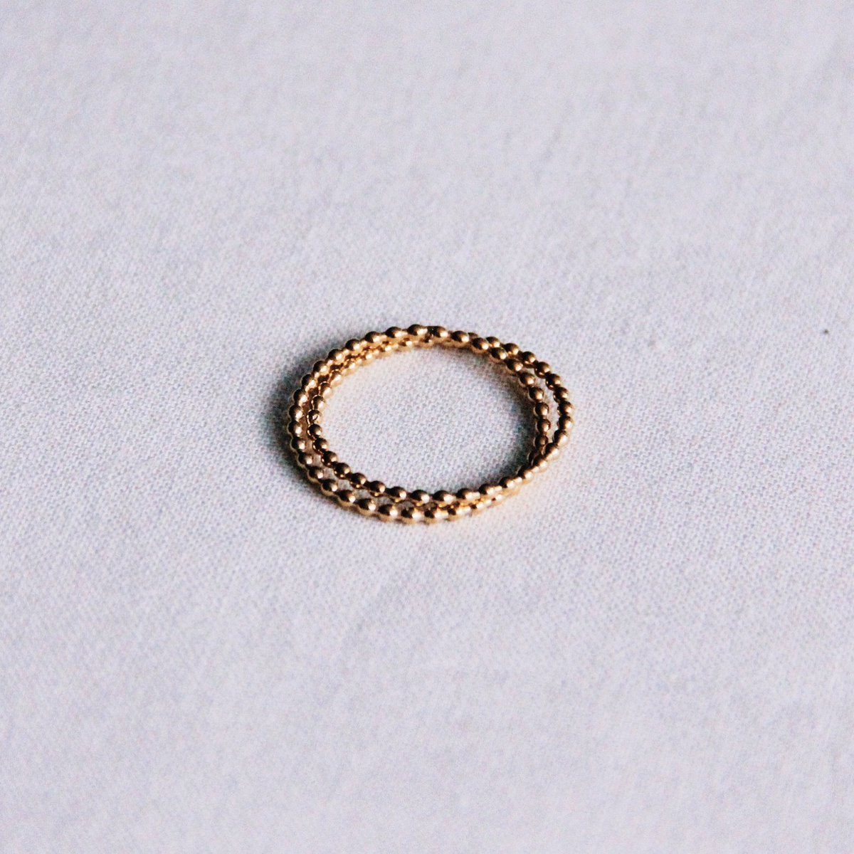 BAZOU RVS dubbel gestippelde ring