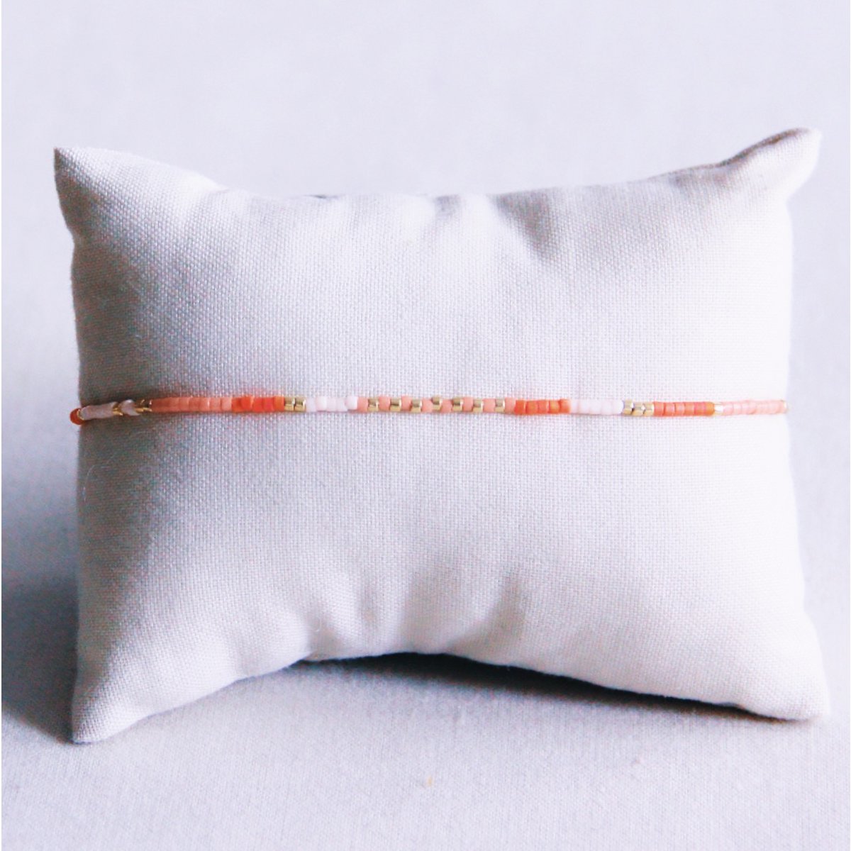 Miyuki armband naakt/oranje/zalm