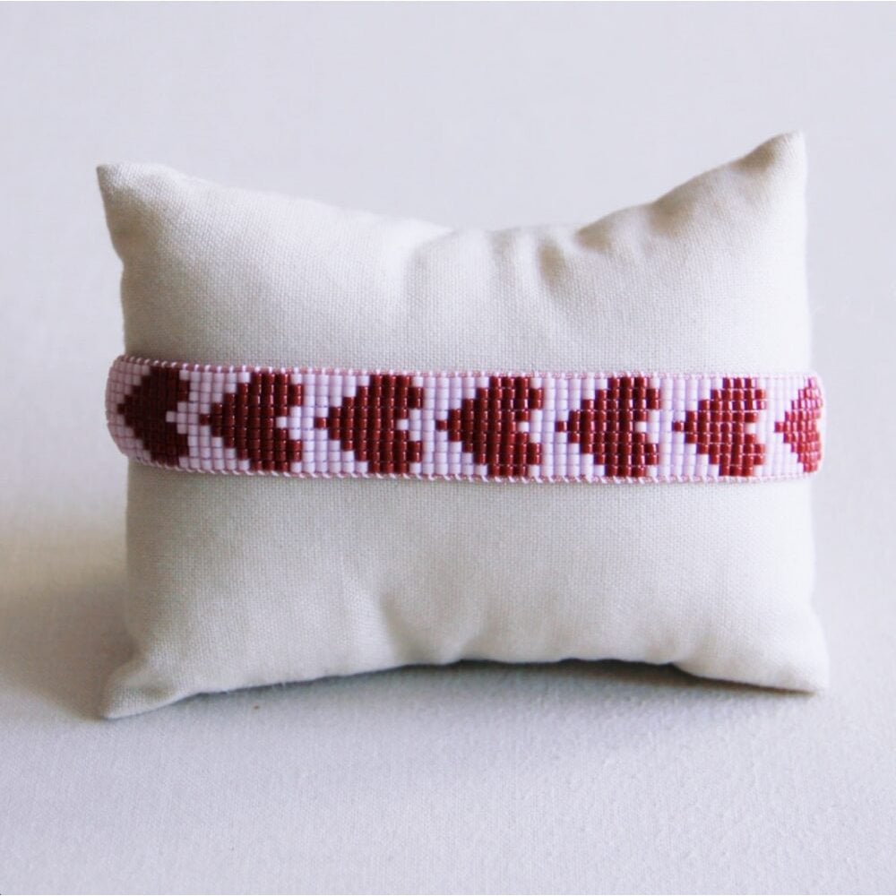 BAZOU Hart armband - lila/bordeaux