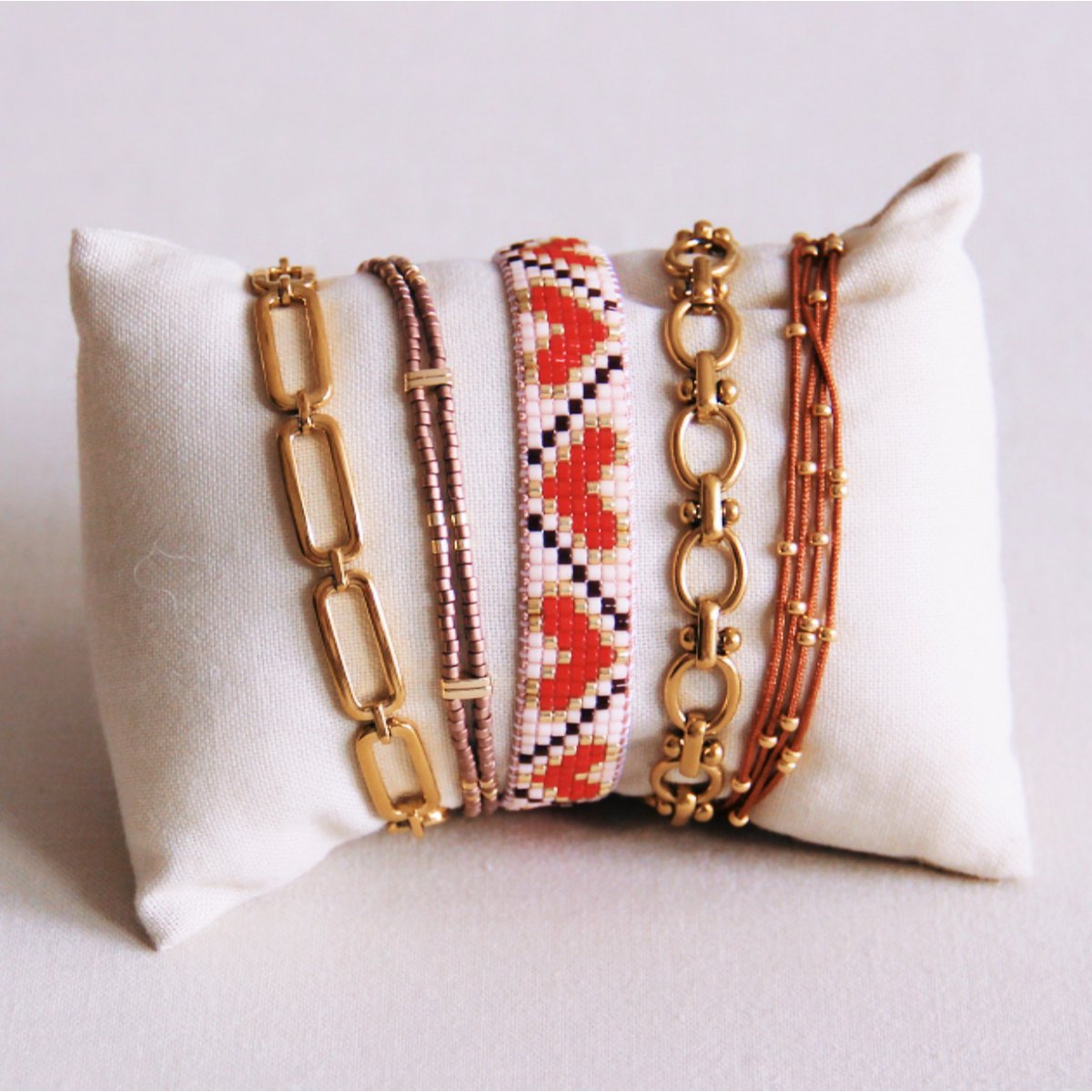 BAZOU Gekoppelde armband 'Bold'