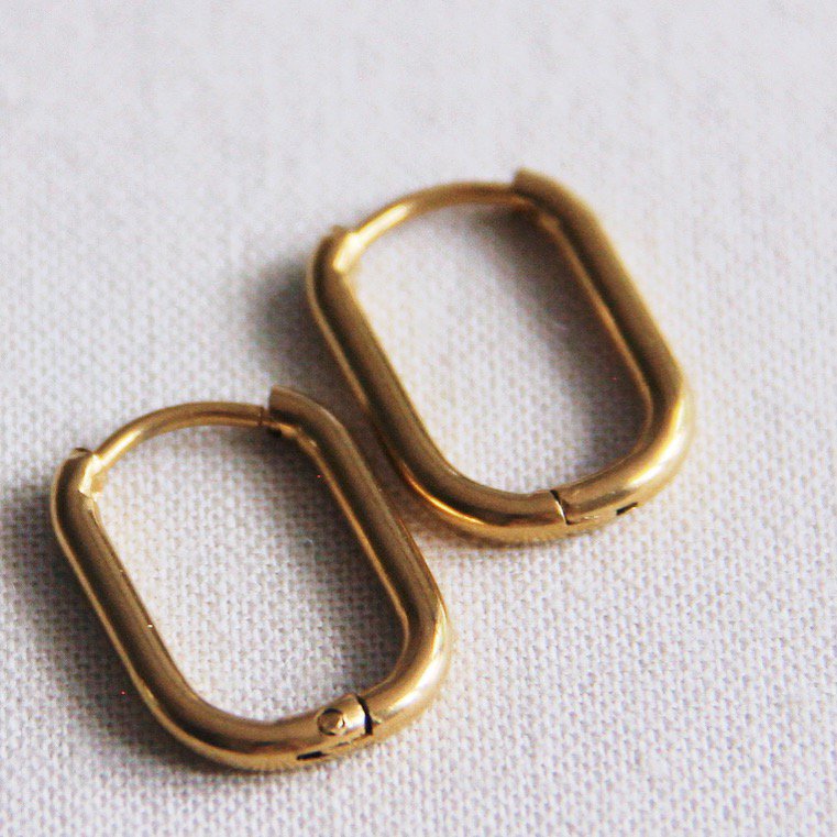 BAZOU creool ovaal 16mm "basic" - goud
