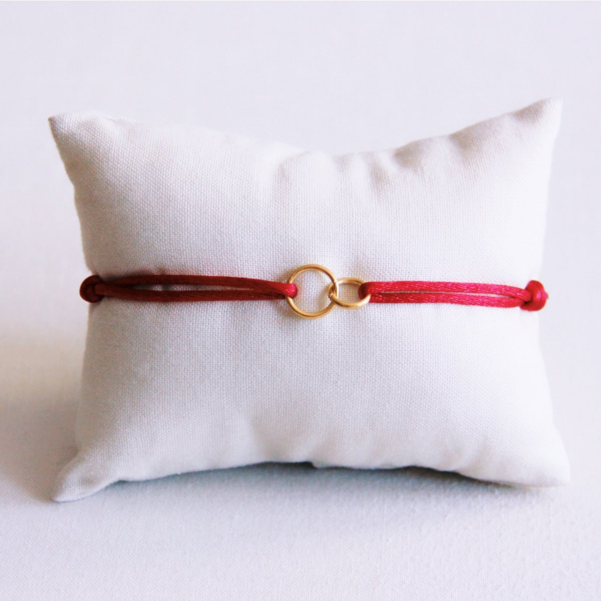 BAZOU Infinity Satijnen armband - Bourgondië