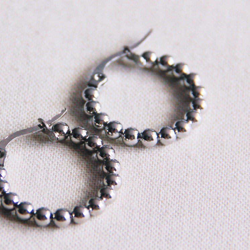 BAZOU creole 20mm “balls” – silver