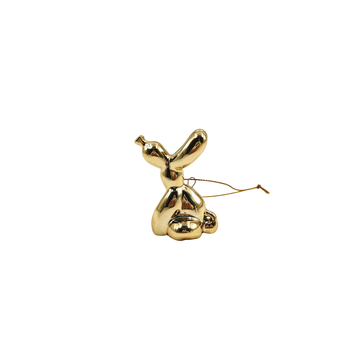 Ornament - Balloon Dog Hanger - Ceramics - Gold - 5,5x6,5cm