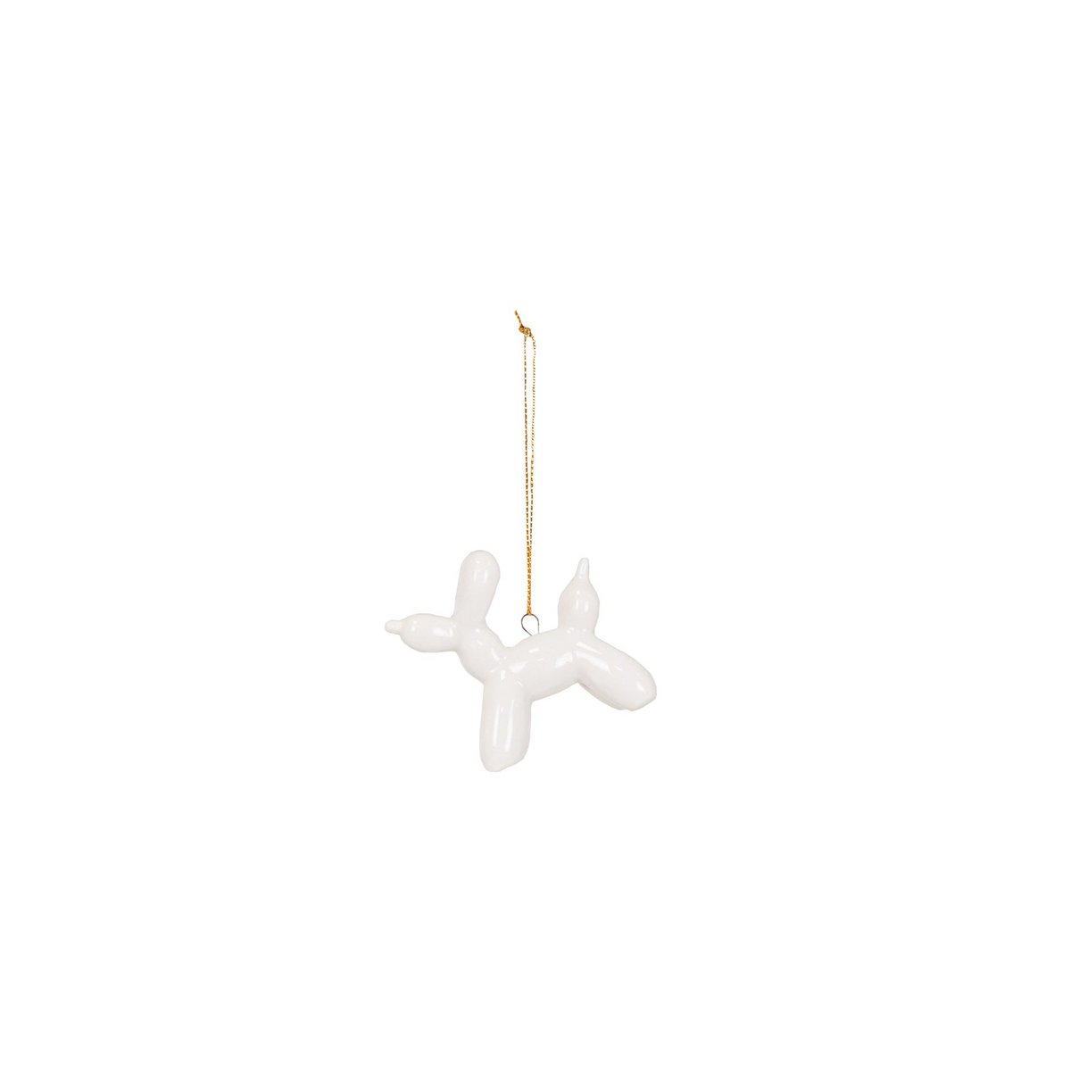 Ornament - Balloon Dog Hanger - Ceramics - White - 6,5x3x6cm