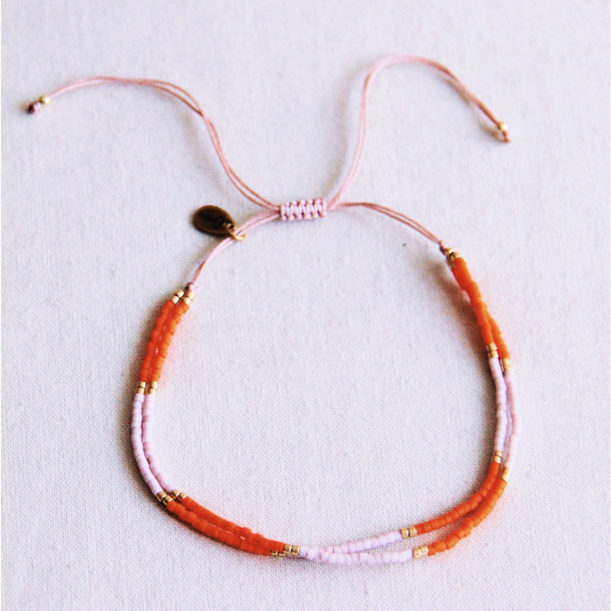 Double Miyuki Anklet - Lila/Orange