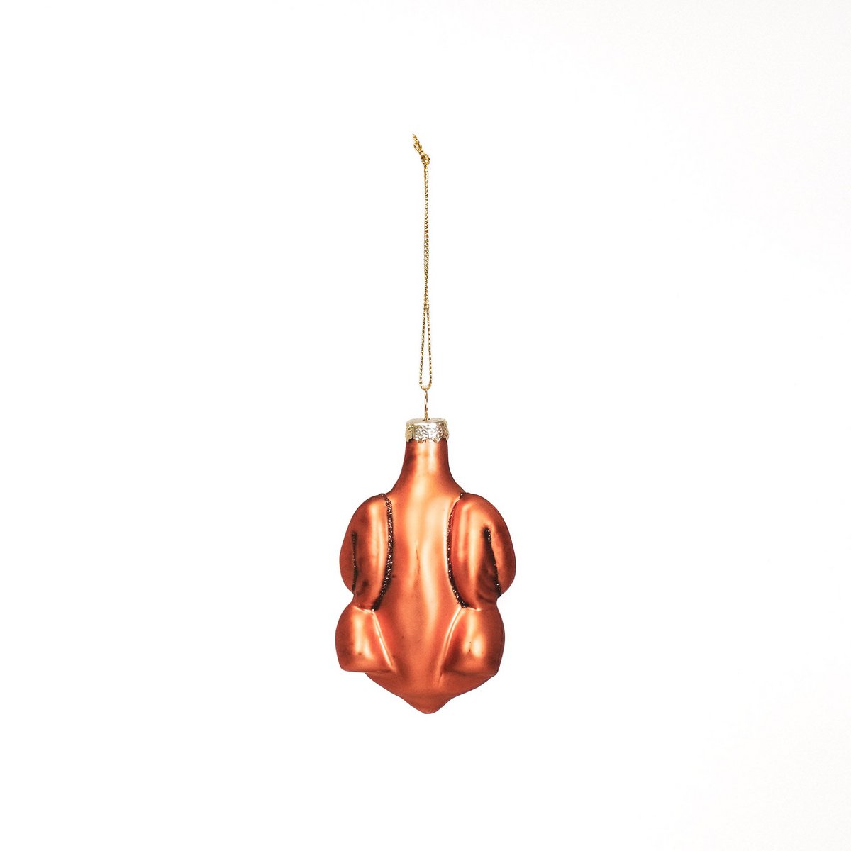 Kersthanger - Turkije - Glas - Bruin - 6,5x5,5x11,5cm