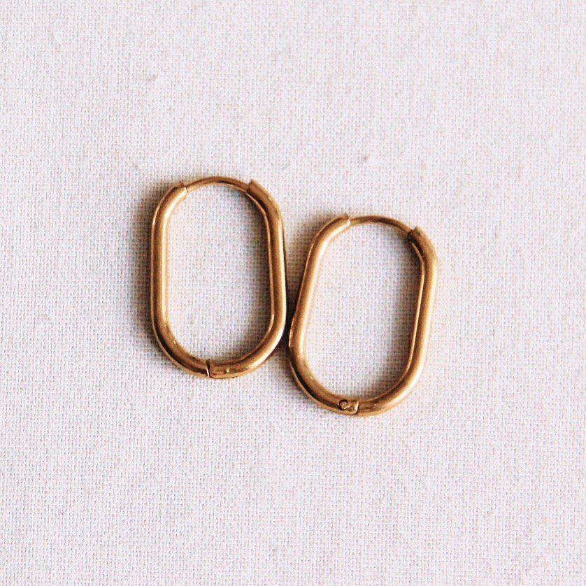 BAZOU creool ovaal 21mm "basic" - goud