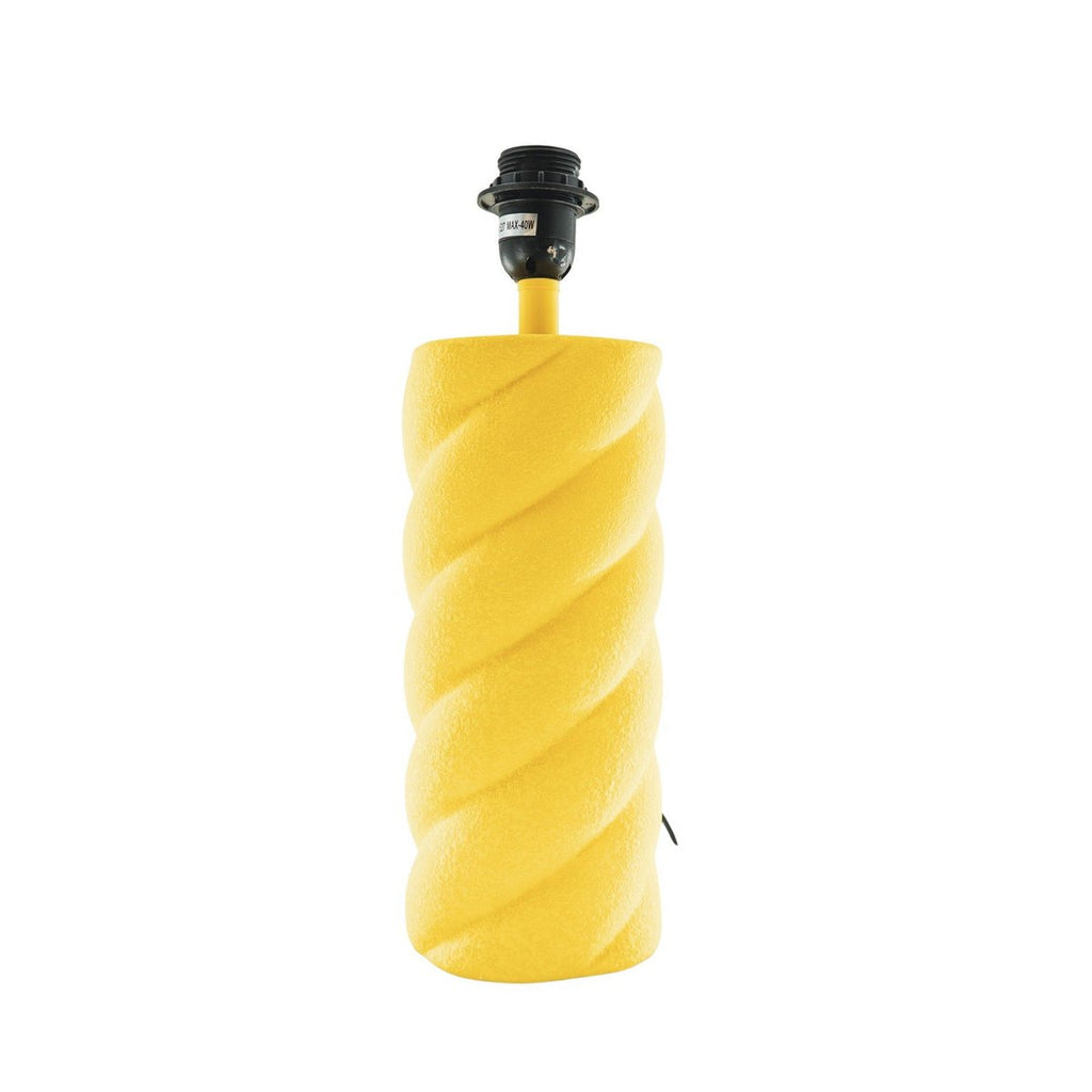 HOUSEVITAMIN Tafellamp - keramiek - neon geel - E27- 12x12x28cm