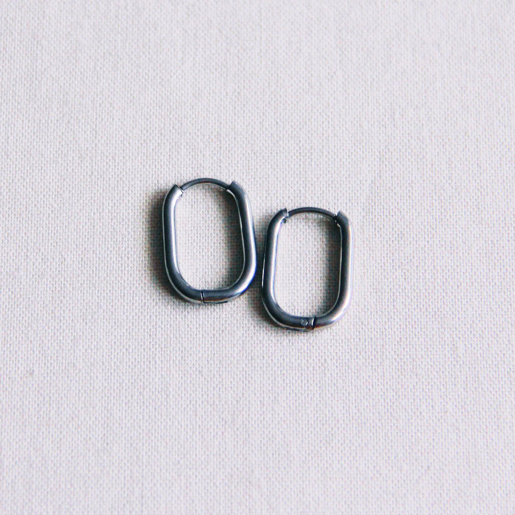 BAZOU creool ovaal 16mm "basic" - zilver