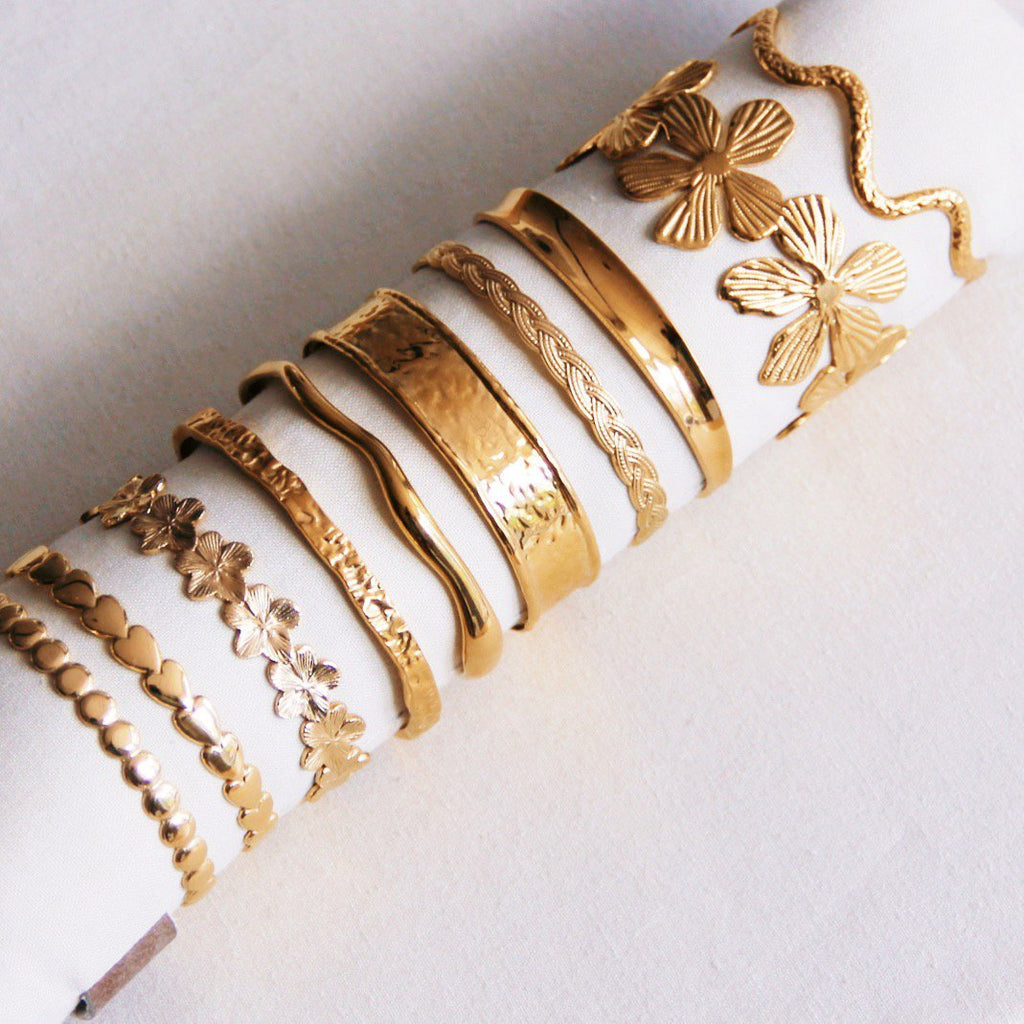 Bangle breed uitlopend - goud