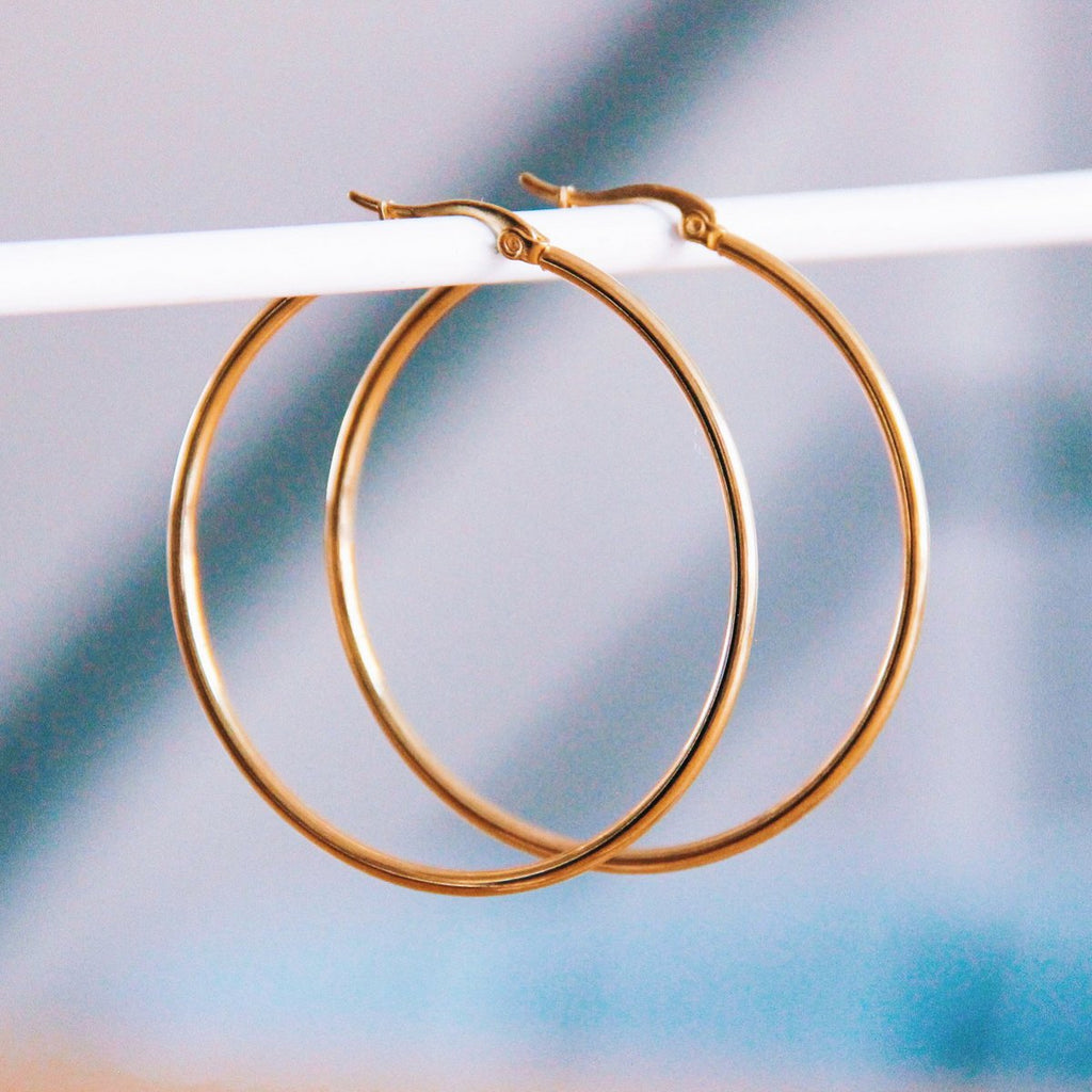 BAZOU RVS creol 50mm 'basic' - goud