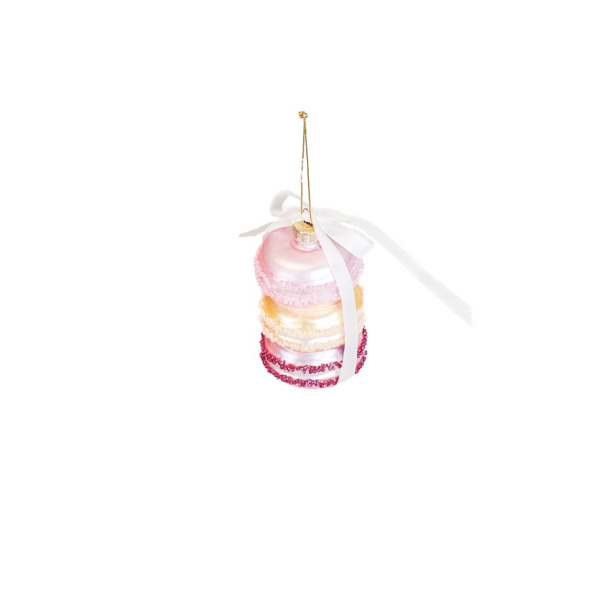 Kersthanger - Macaron - Glas - 7x7x10,5cm