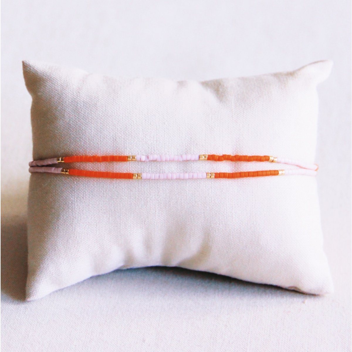 Double Miyuki Anklet - Lila/Orange