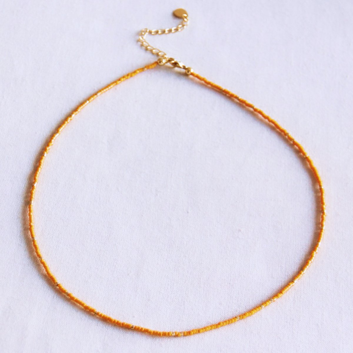 BAZOU Kralen ketting oranje