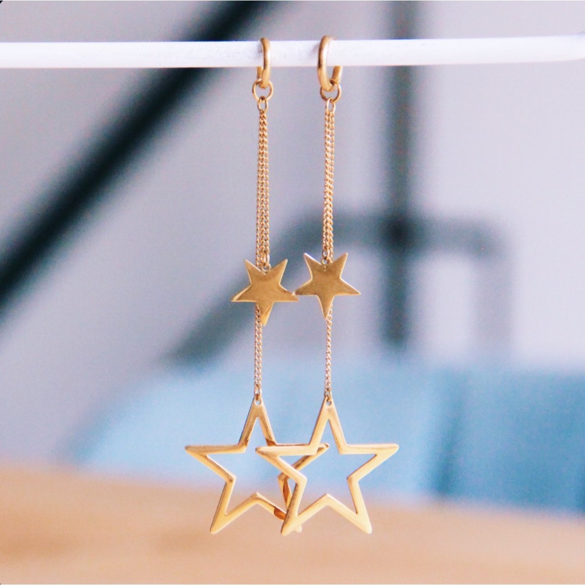 BAZOU Lange steroorbellen - goud