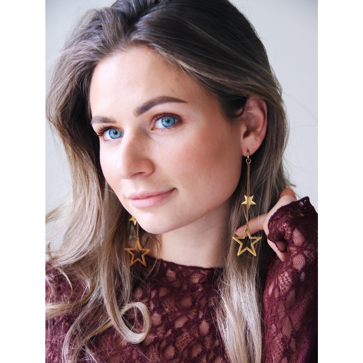 BAZOU Lange steroorbellen - goud