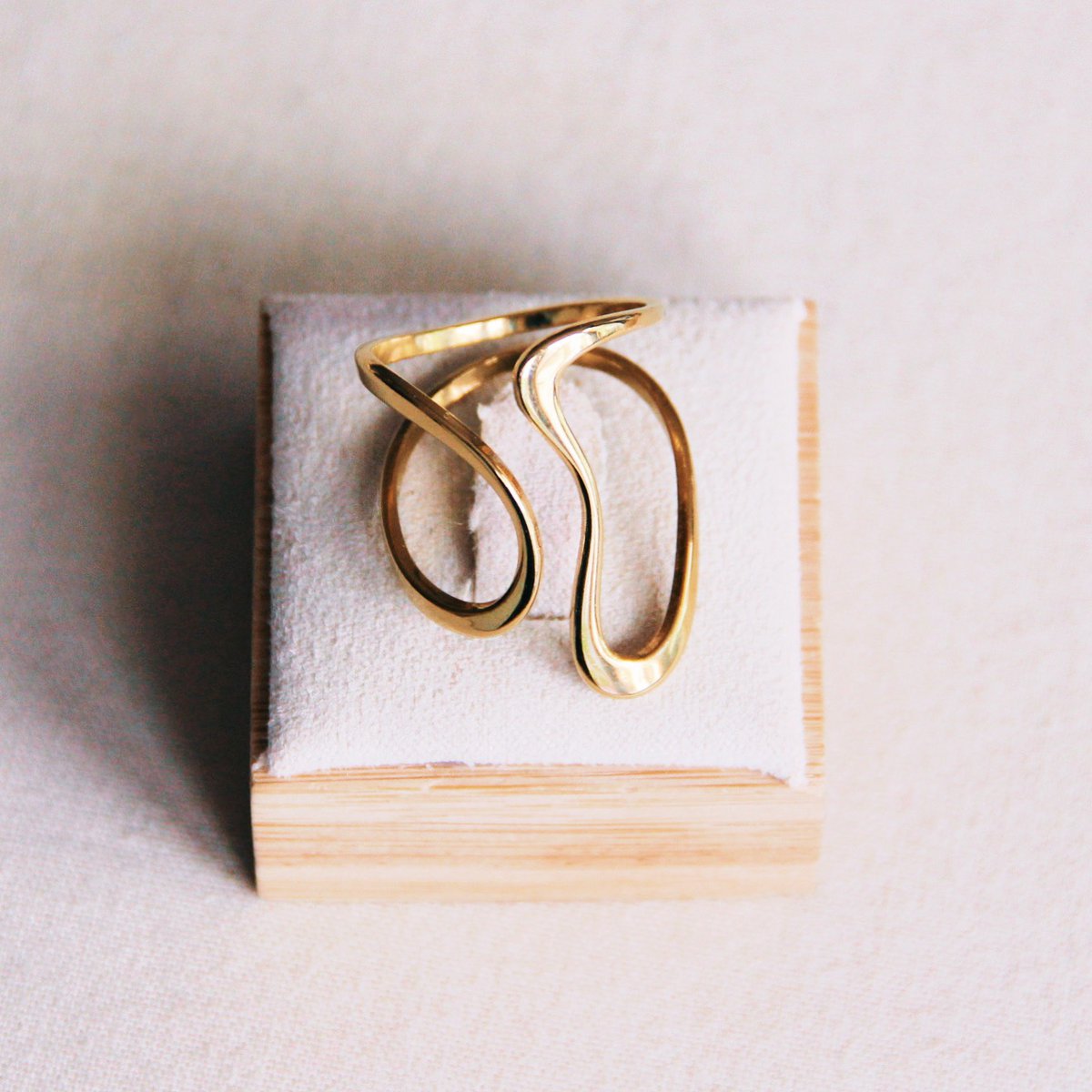 BAZOU Statement Retro ring - goud