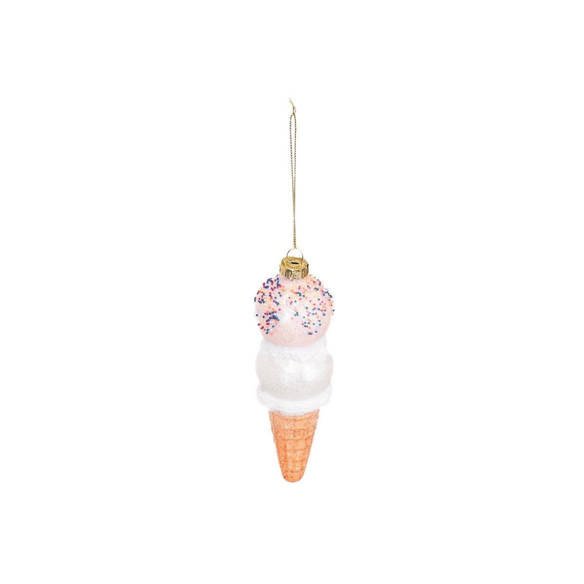 HOUSEVITAMIN -Ornament Kersthanger - IJsje -Roze/Wit