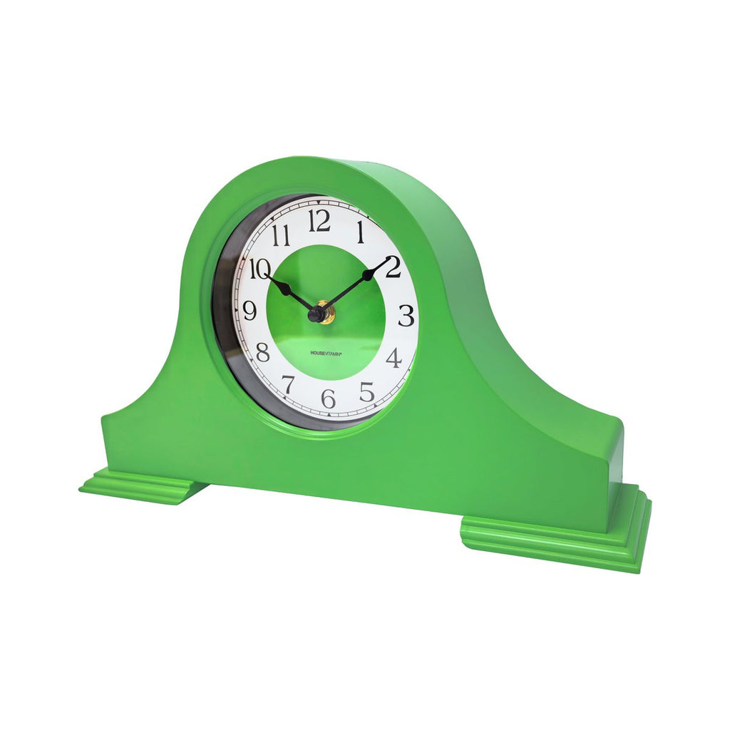 HOUSEVITAMIN Klok - mantel klok - groen - 36x8,5x20 cm