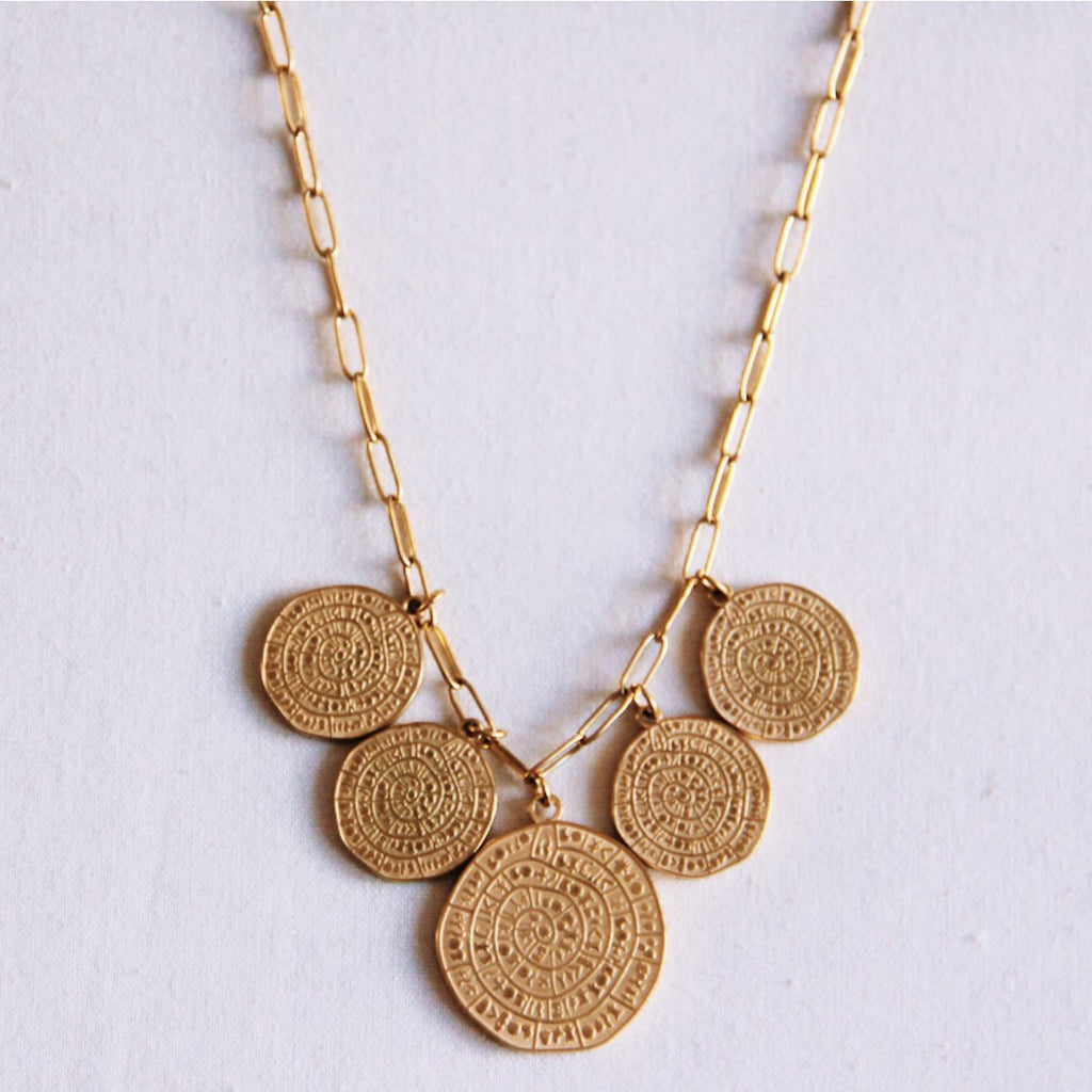 BAZOU Charme ketting 'munten'