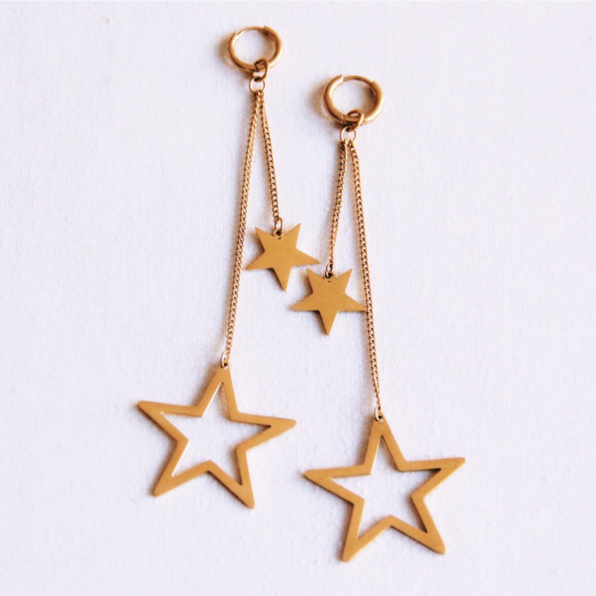 BAZOU Lange steroorbellen - goud