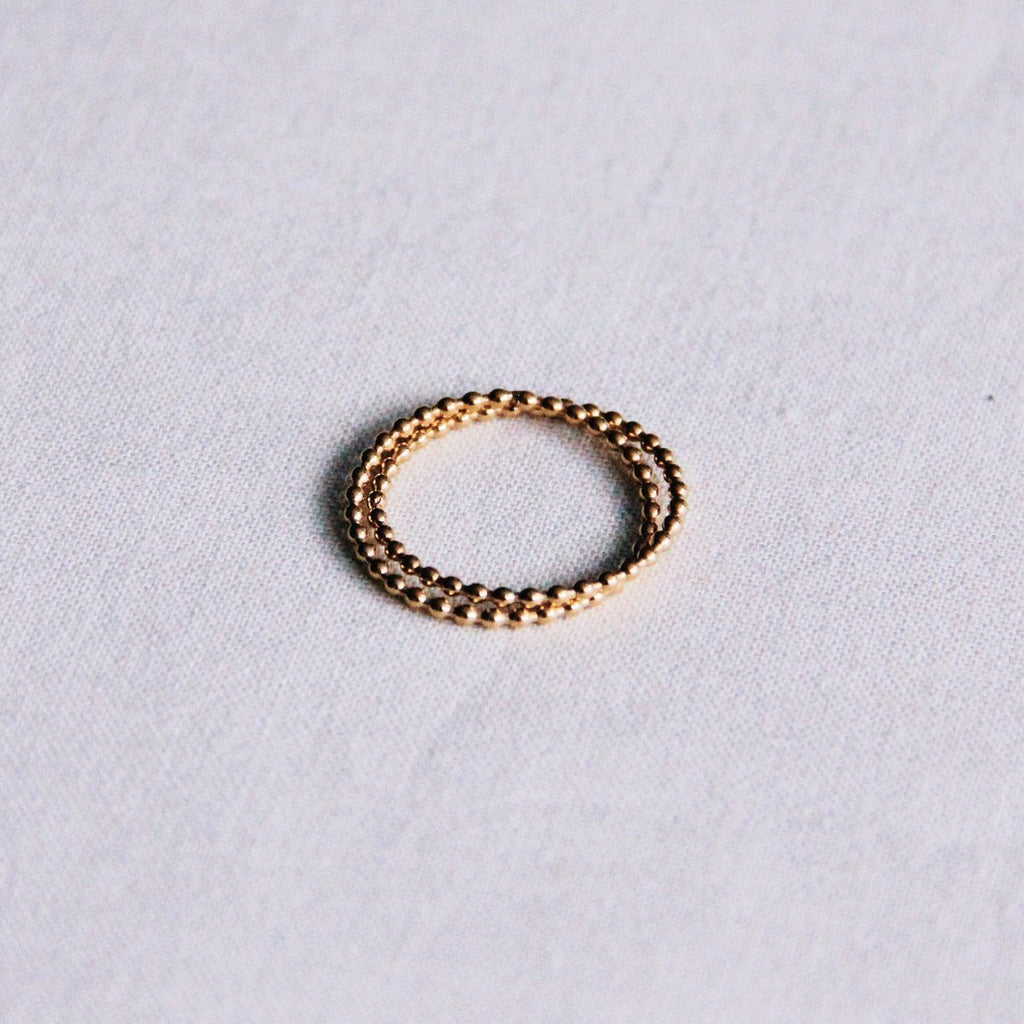 BAZOU RVS dubbel gestippelde ring