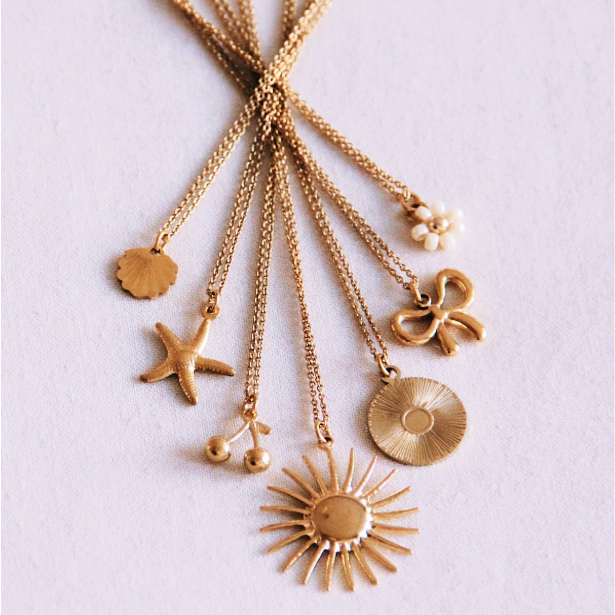 BAZOU Fijne ketting met zeesterren