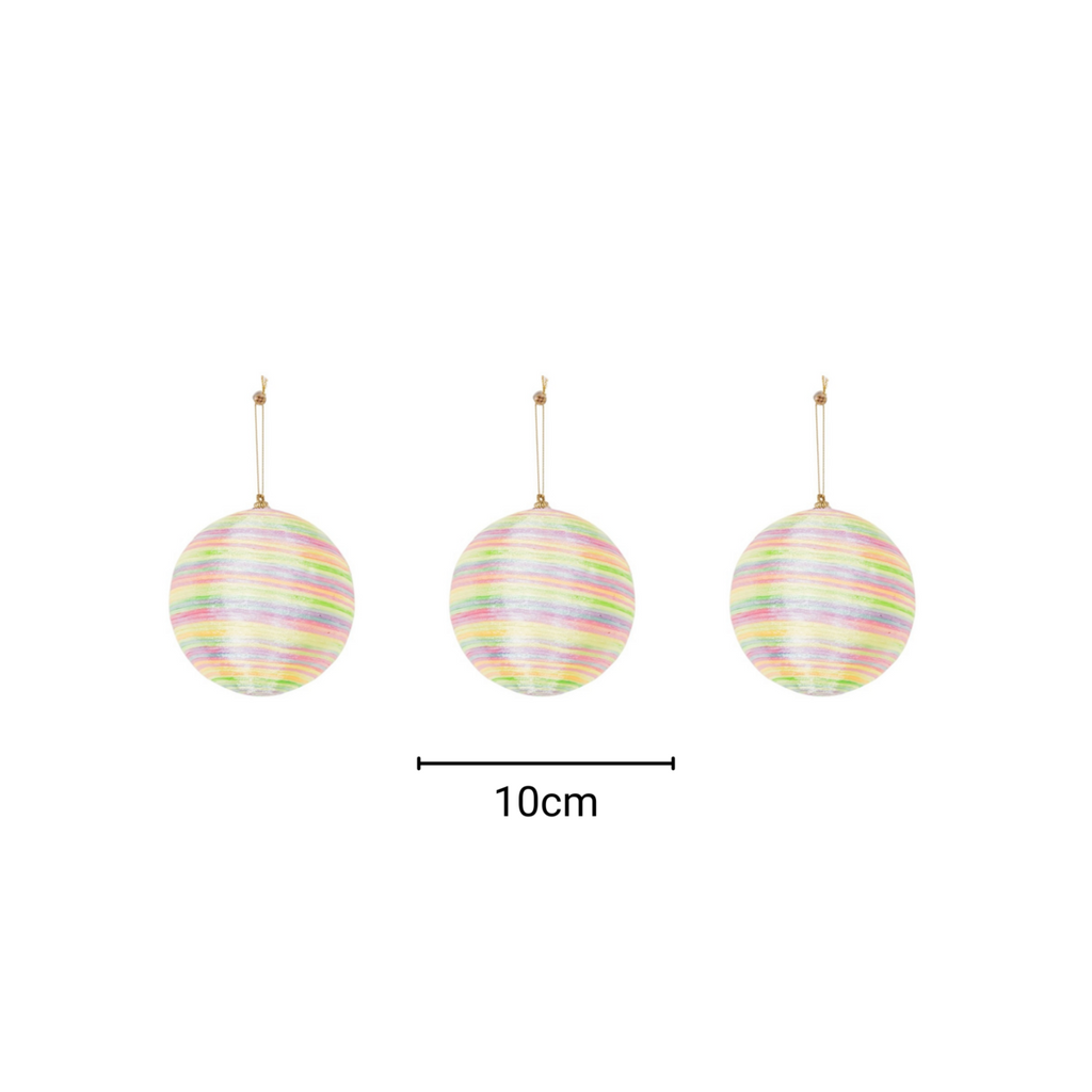 Kersthangers- Kerstballen- Schuim- Neonkleuren -S3- 10cm