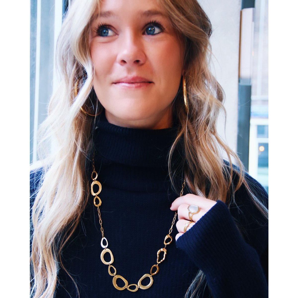 Lange D-ketting ketting met grote schakels