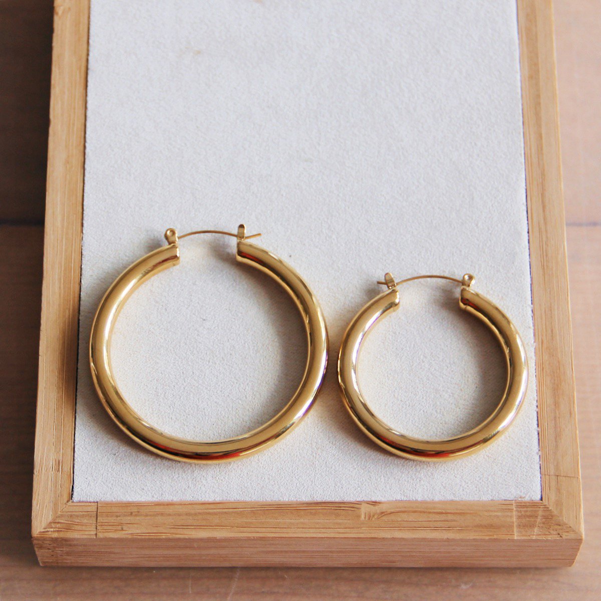 BAZOU RVS ring maxi '40mm' – goud