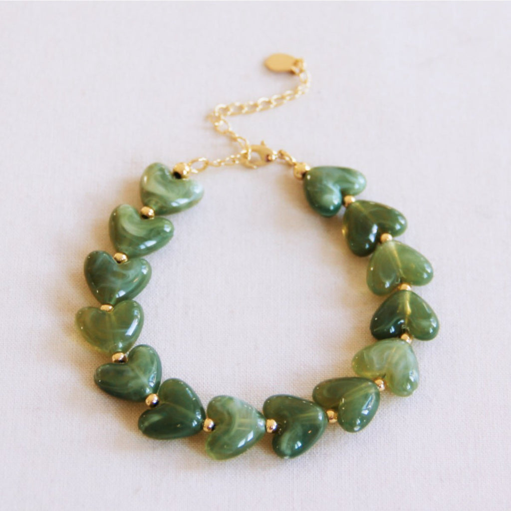 Hars kralenarmband XL - groen