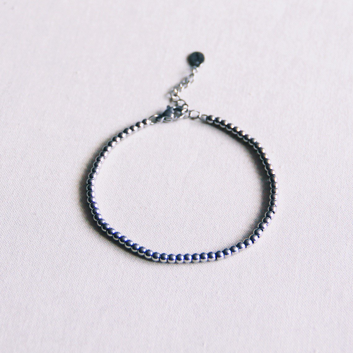 BAZOU Stalen kralenarmband "Small" - zilver